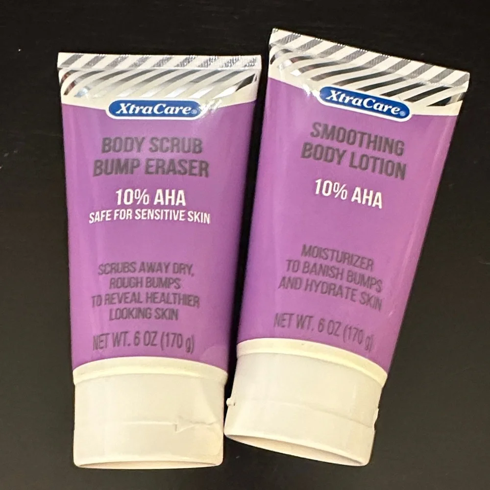 10% AHA Body Scrub Bump Eraser & Smoothing Body Lotion XtraCare